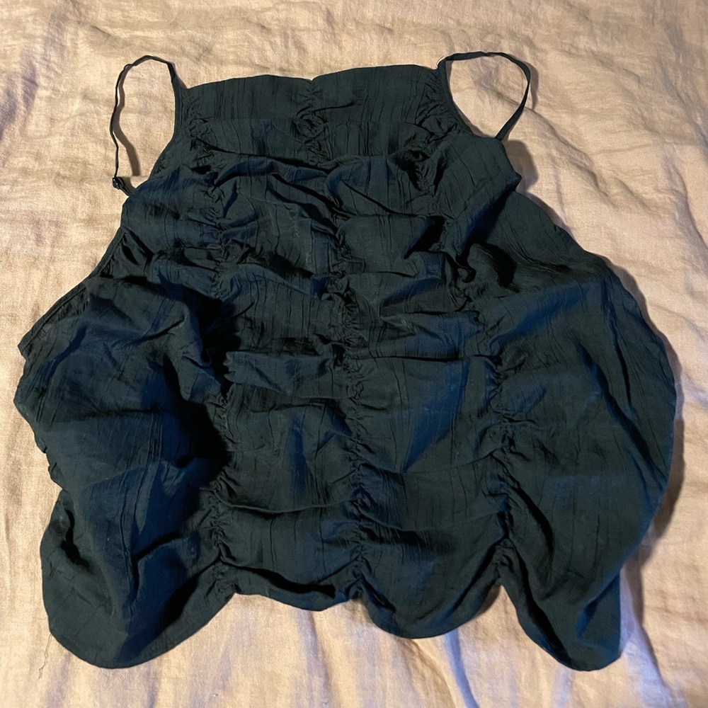 H&M halter/spaghetti strap ruched top.